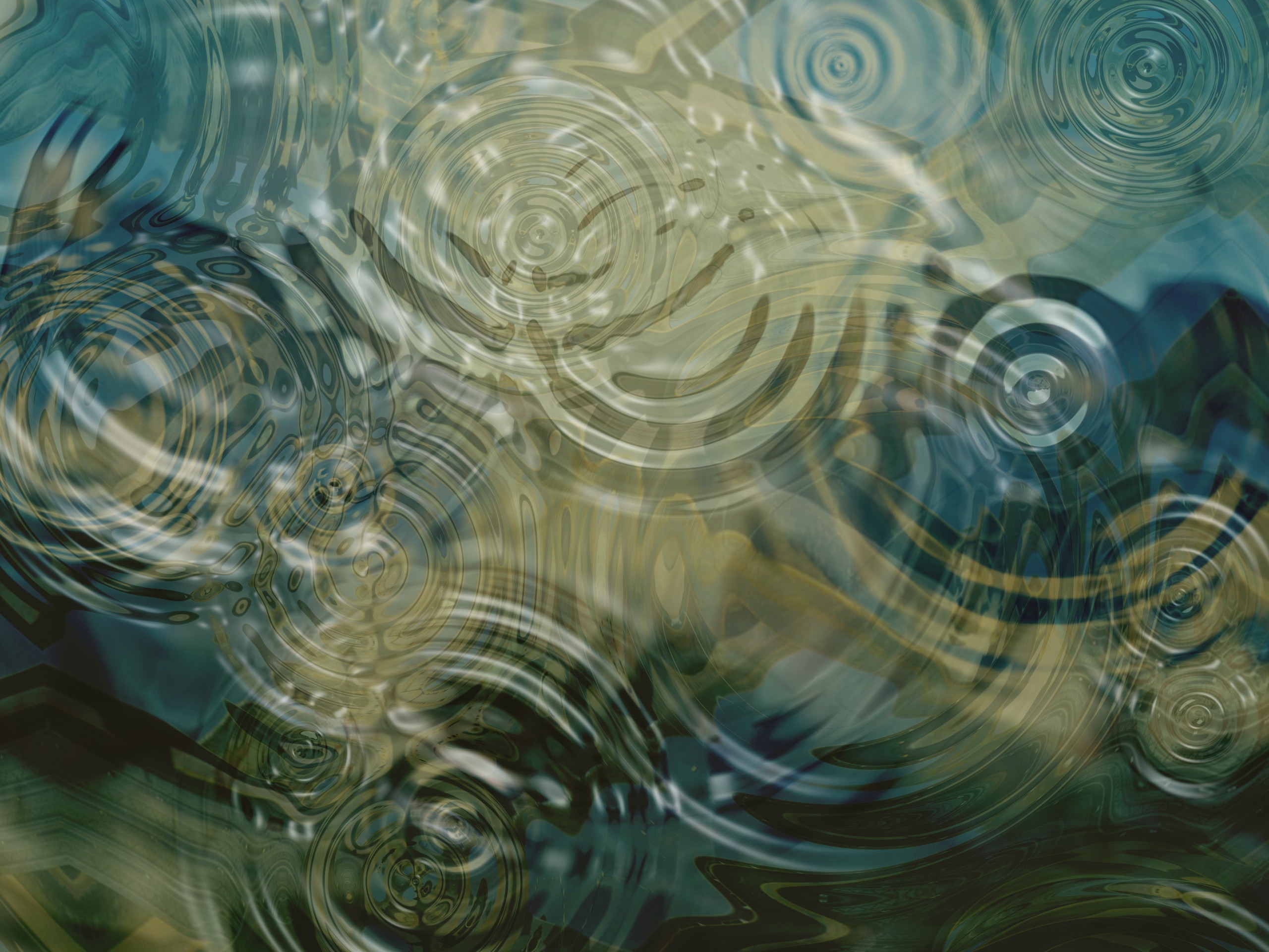 A close up of ripples on a pond
